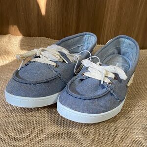 Blue Canvas Women's Loafers